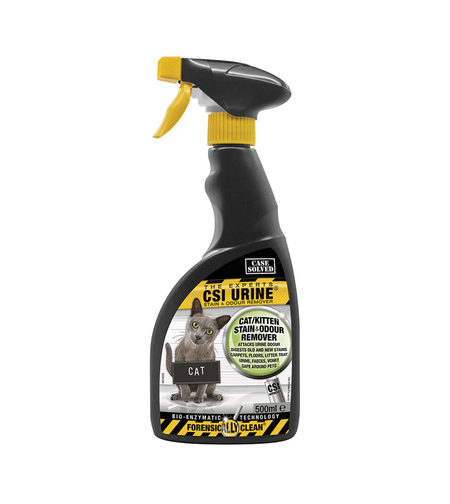 CSI Urine Spray Cat – Ензимен спрей за премахване на петна и миризми от котки