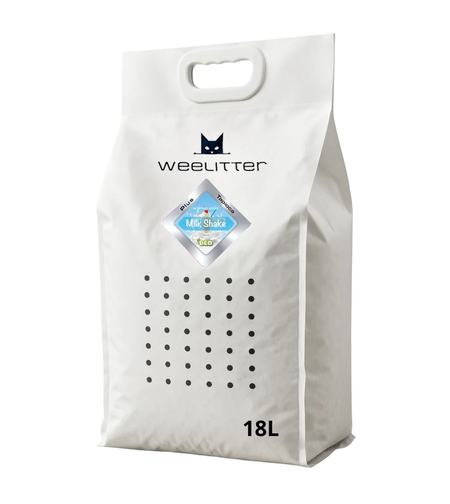 WeeLitter PLUS Milk Shake – Натурална соева котешка тоалетна с тапиока и аромат на млечен шейк | 18L