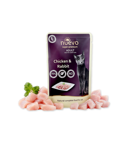 NUEVO Adult Chicken & Rabbit - Пауч за котки пиле и заек 85 г