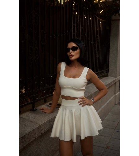 Sculpted Knit Set White