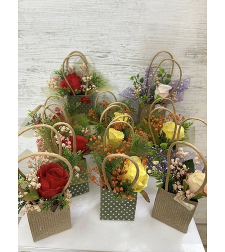 Мини торбички с една роза