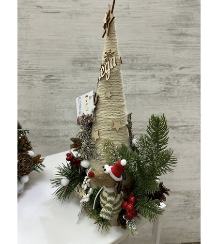 Елха с канап на пънче, ръчно изработено от KARI Art