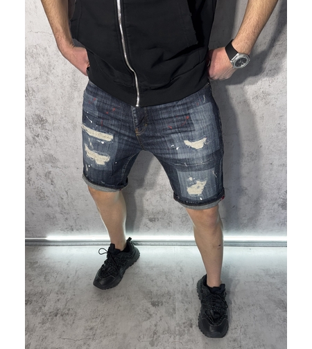 Мъжки Къси Дънки с Разкъсан Ефект 481-1