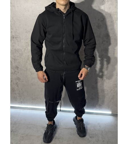 Мъжки Streetwear Екип в Черен цвят