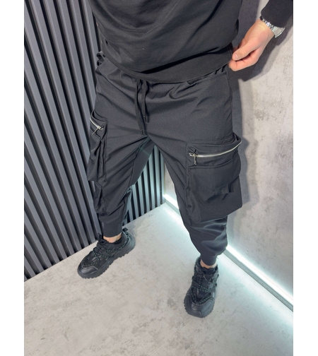 Карго Панталон с Ластични Глезени и Ципове