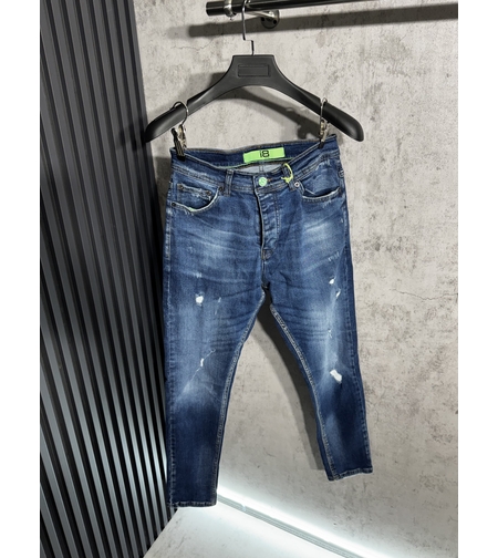 Мъжки Дънки Slim Fit с Кръпки