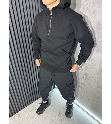 Спортно Худи с Къс Цип