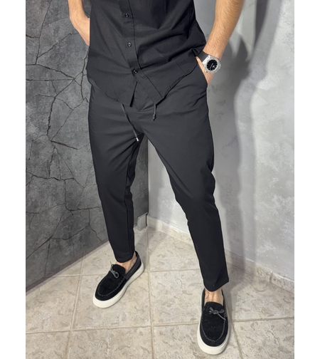 Мъжки Slim-Fit Панталон в Черен Цвят