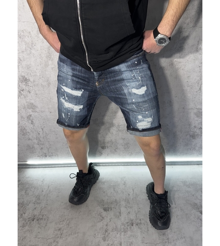 Мъжки Къси Дънки с Кръпки 480-1