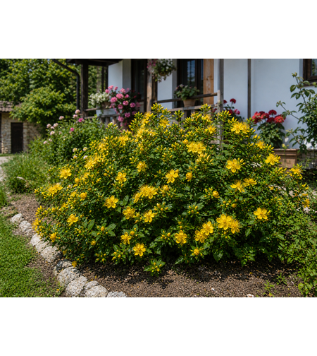 Хиперикум 'Жълт кантарион'  Hypericum calycinum