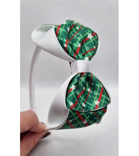Диадема с коледна панделка |