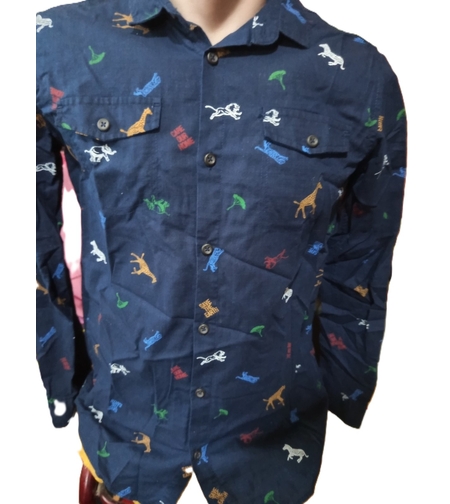 Шарена риза за момчета –спортно–елегантен стил LS 146/152