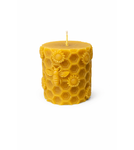 Свещ от пчелен восък Слънчогледова