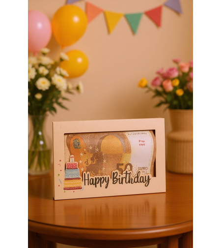 Дървен Плик за Пари- Рожден Ден