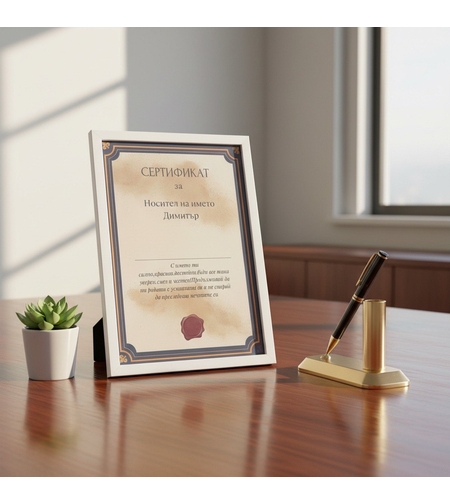 Персонализирана Рамка Сертификат