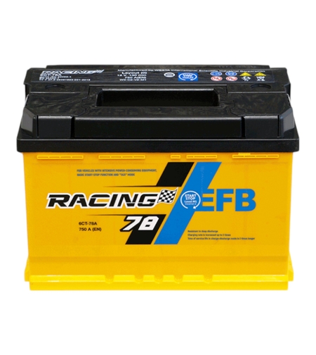 Акумулатор WESTA RACING EFB 78Ah 750A 12V, десен плюс