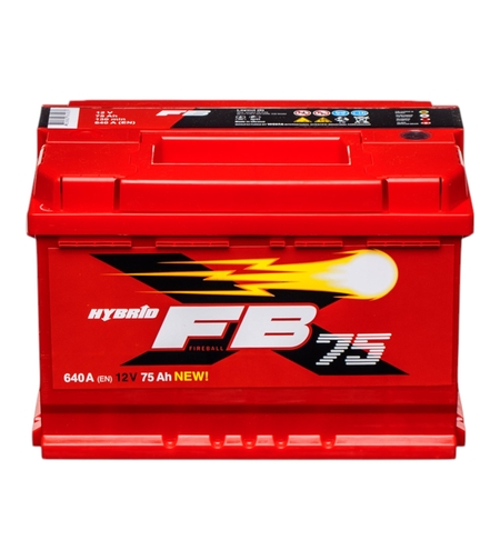 Акумулатор WESTA FireBall FB 75Ah 640A 12V, десен плюс