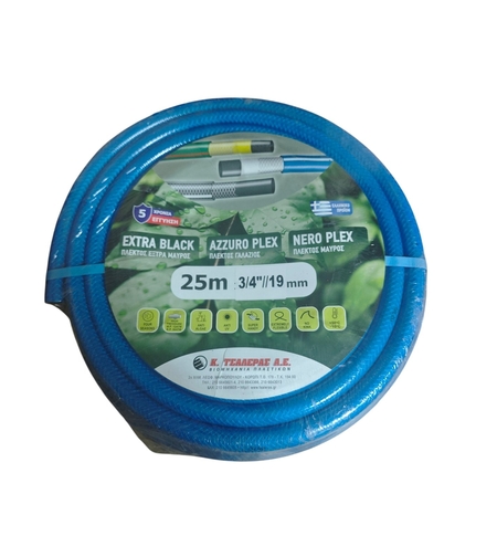 Градински трислоен армиран маркуч Ф19-25м 7609