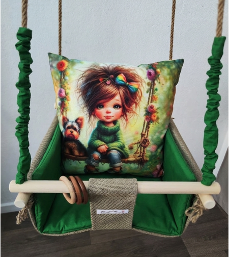 Бебешка стандартна люлка с пълноцветен печат - 