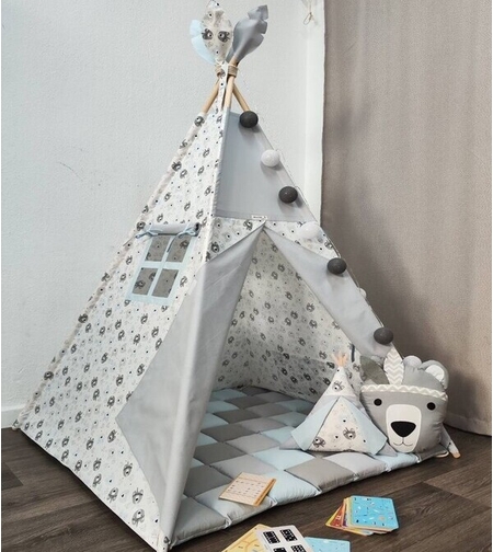 Детска момчешка палатка - Мечки индианци