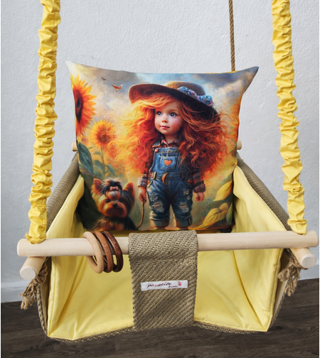 Бебешка стандартна люлка с пълноцветен печат - 