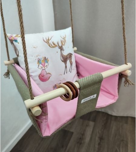 Бебешка стандартна люлка - Елени в гората