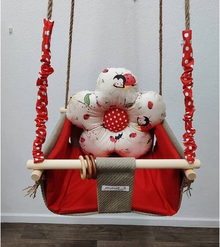 Бебеша люлка цвете - Калинки в червено