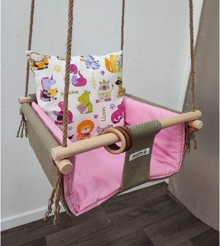 Бебешка стандартна люлка - Шарени животинки