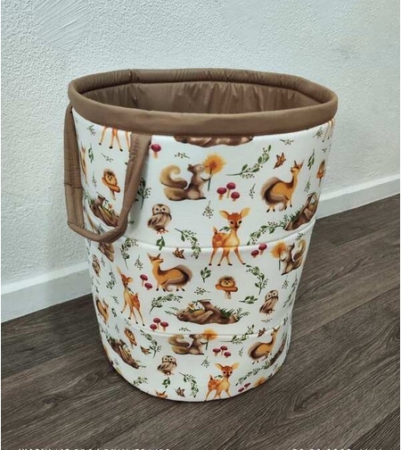 Кош за играчки - В гората в топло кафяво