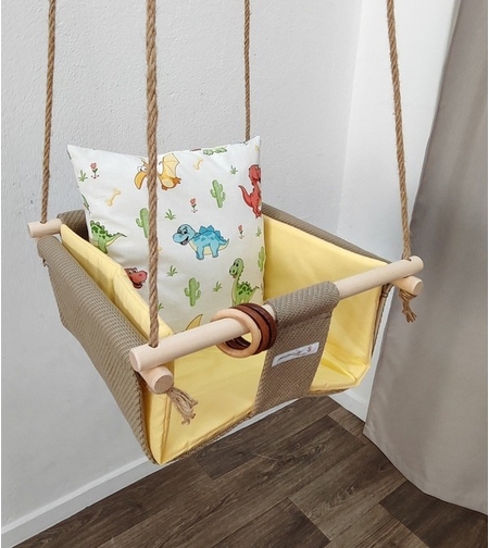 Бебешка стандартна люлка - Весели динизаври