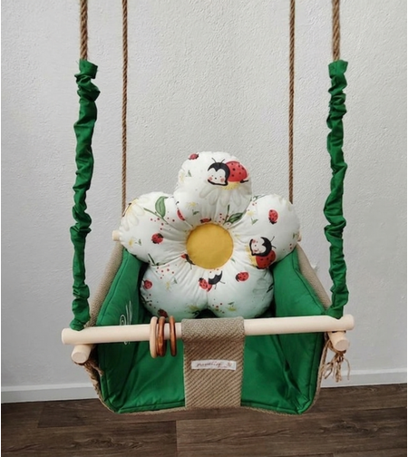 Бебеша люлка цвете - Калинки в зелено