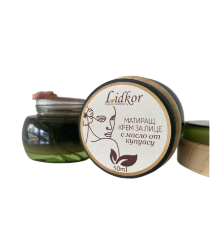 Натурален матиращ крем за лице SPF 30+