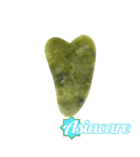 Гуа Ша масажен камък от нефрит 4 х 7 см