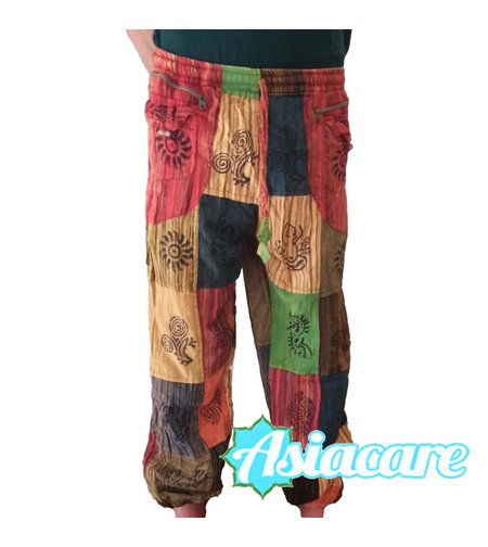 Абсолютно уникални: PATCHWORK шалвари с цип на джобовете, унисекс