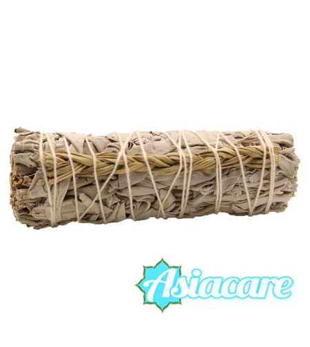 Връзка от бяла салвия и сладка трева за кадене 30 гр. White Sage (Salvia officinalis), Sweetgrass  (Hierochloe odorata)