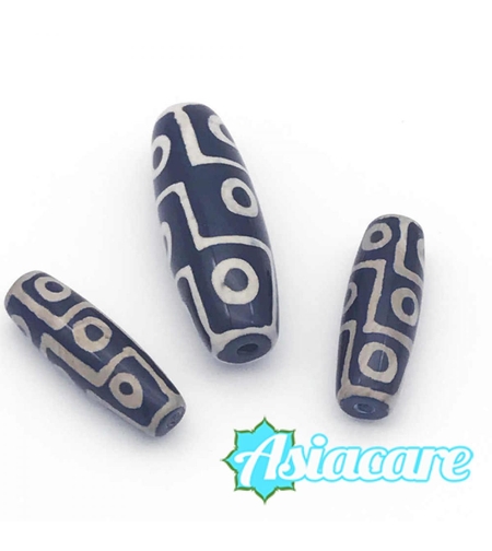 Дзи, Зии (Dzi) от Тибет с 9 точки, очи, уникат