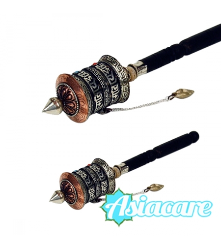 Голяма тибетска молитвена мелничка с мантра ОМ МАНИ ПАДМЕ ХУМ