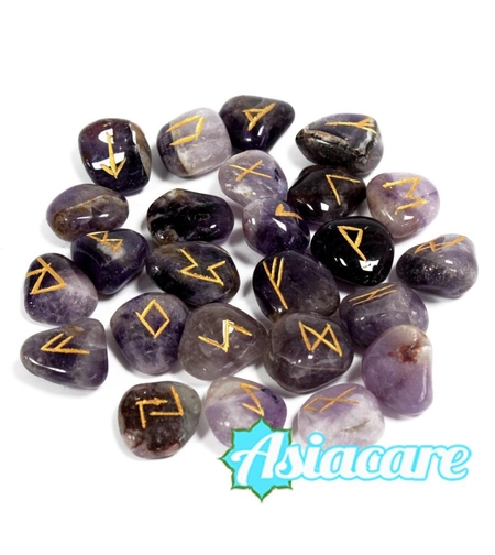 Кесия за гадаене с руни от аметист с описание на български