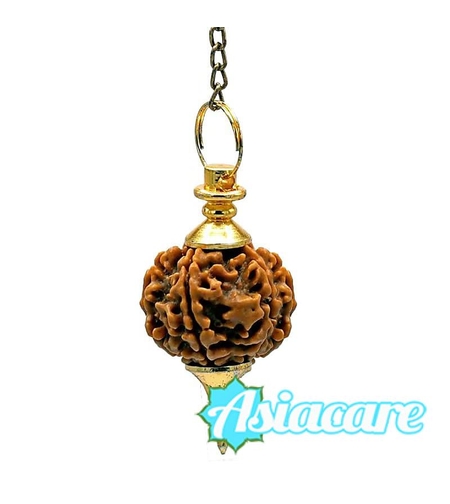 Радиестезично махало от позлатен метал и рудракша семе