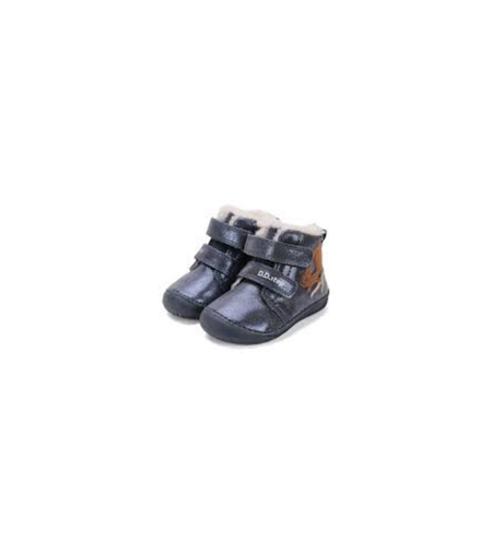 Детски зимни barefoot ботуши D.D.Step с естествена вълна w070-52214 20-25