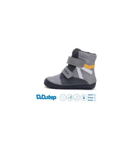 Детски зимни barefoot ботуши D.D.Step с естествена вълна w073-52306