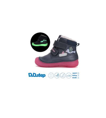 Детски зимни barefoot ботуши D.D.Step с естествена вълна w082-52314 25-30