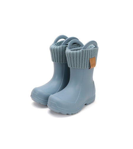 Детски каучукови ботуши за дъжд и сняг с подвижен чорап DD Step Мента