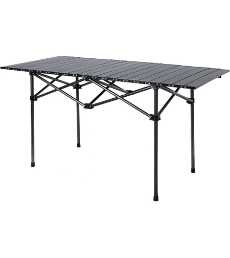Folding Aluminum Camping Table with Storage Organizer