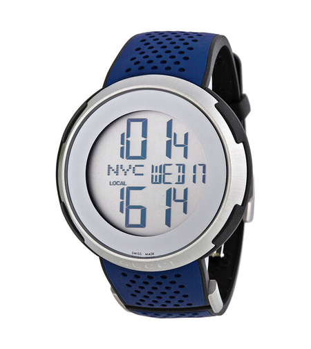 GUCCI Sports Digital Silver Blue 114 Series мъжки часовник YA114105
