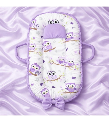 Бебешко гнездо с лилави бухали