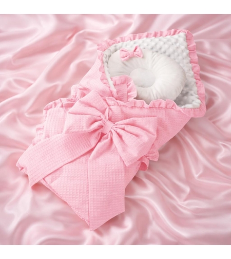 порт бебе розов капитон с минки