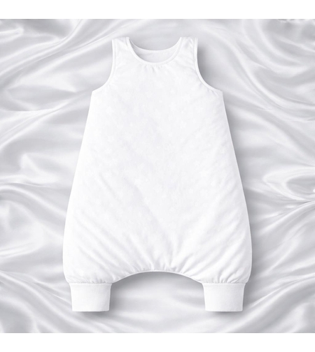 бебешки спален чувал с крачета бял