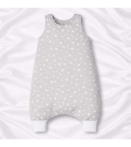 бебешки спален чувал с крачета сиви звезди
