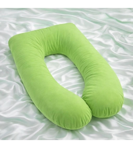 U-образна възглавница за бременни - зелена